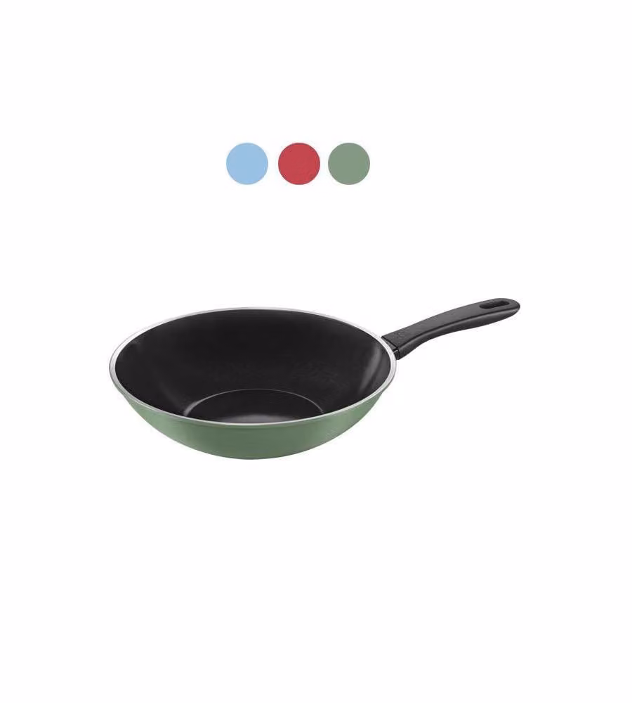 Wok 1 Manico Cm 28 Caprera Blu Ballarini