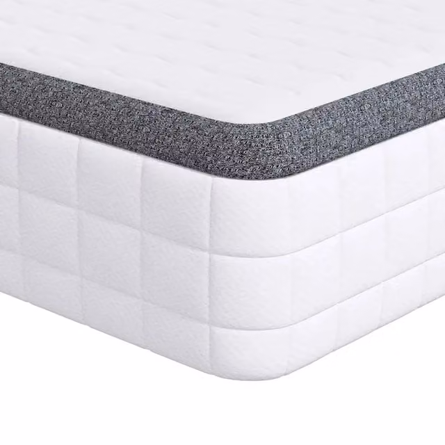 Materasso 2 pz Bianco e Grigio 70 x 200 cm Molla Bonell
