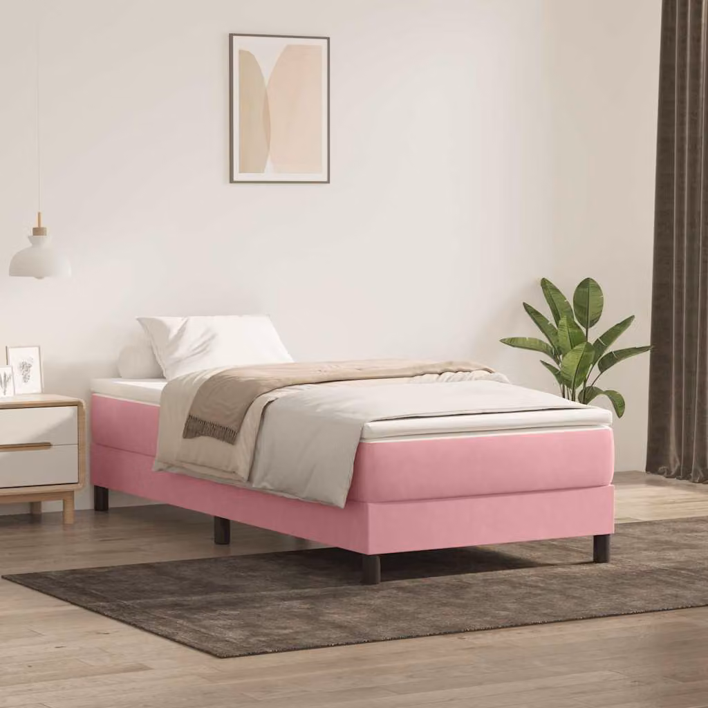 Maison Exclusive - Letto a Molle senza Materasso Rosa 80x220 cm Velluto