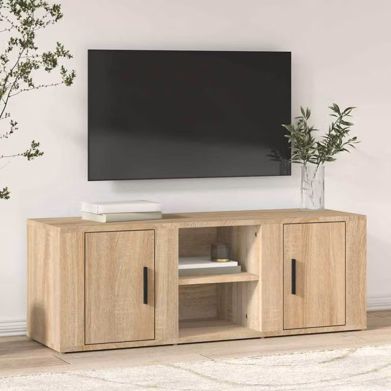 Mobile per TV vidaXL in legno Rovere Sonoma marrone L 100 cm x P 31,5 cm x H 35 cm