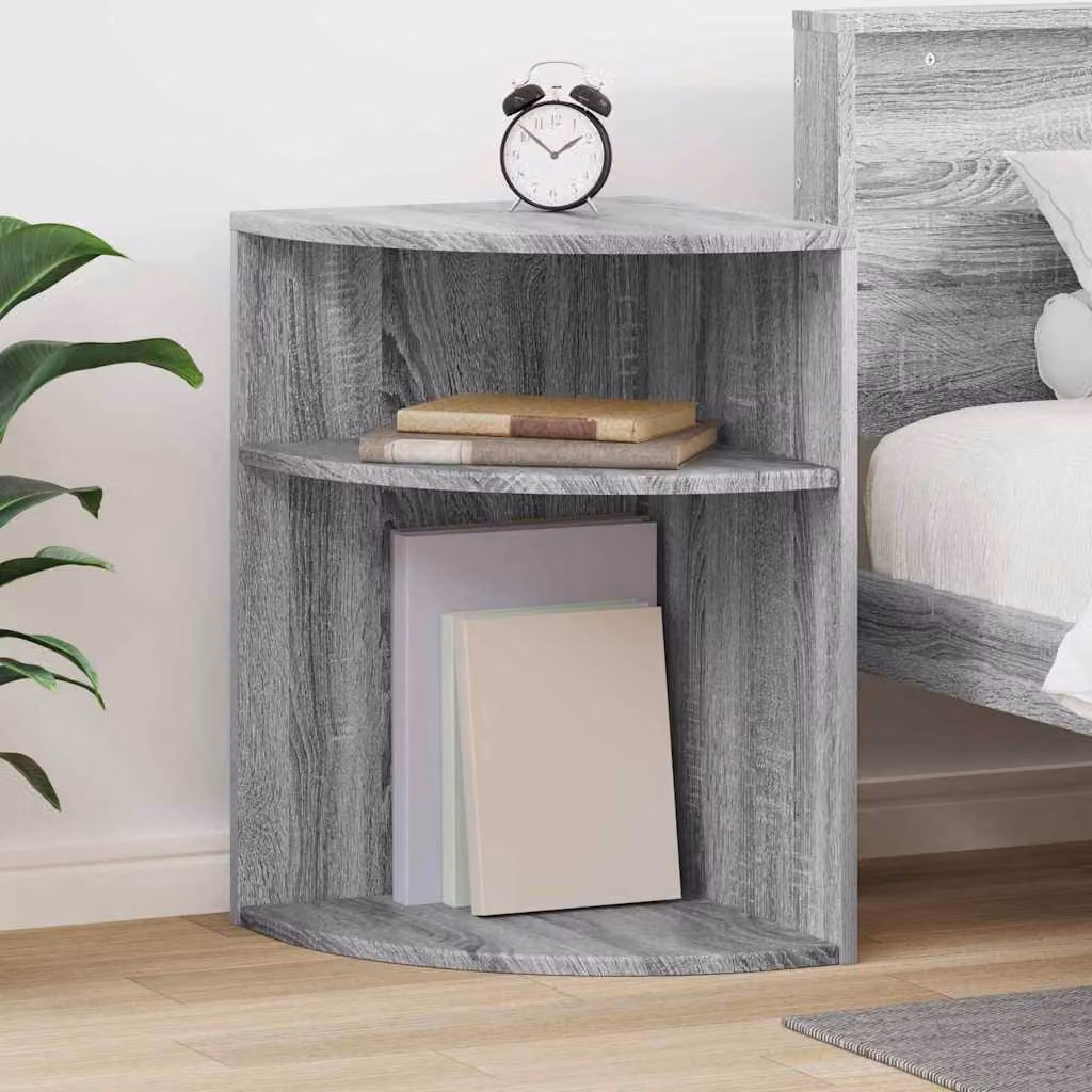 vidaXL Tavolino moderno in legno ingegnerizzato grigio, L/P/H: 39,7 x 39,7 x 60 cm