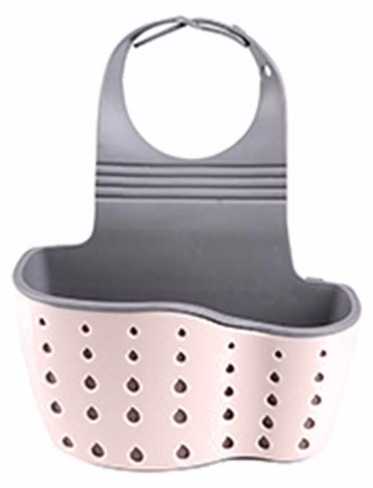 Gancio per appendere il miscelatore della cucina, lavabo, sistema di scarico, cesto portaoggetti, tasche da parete, rosa