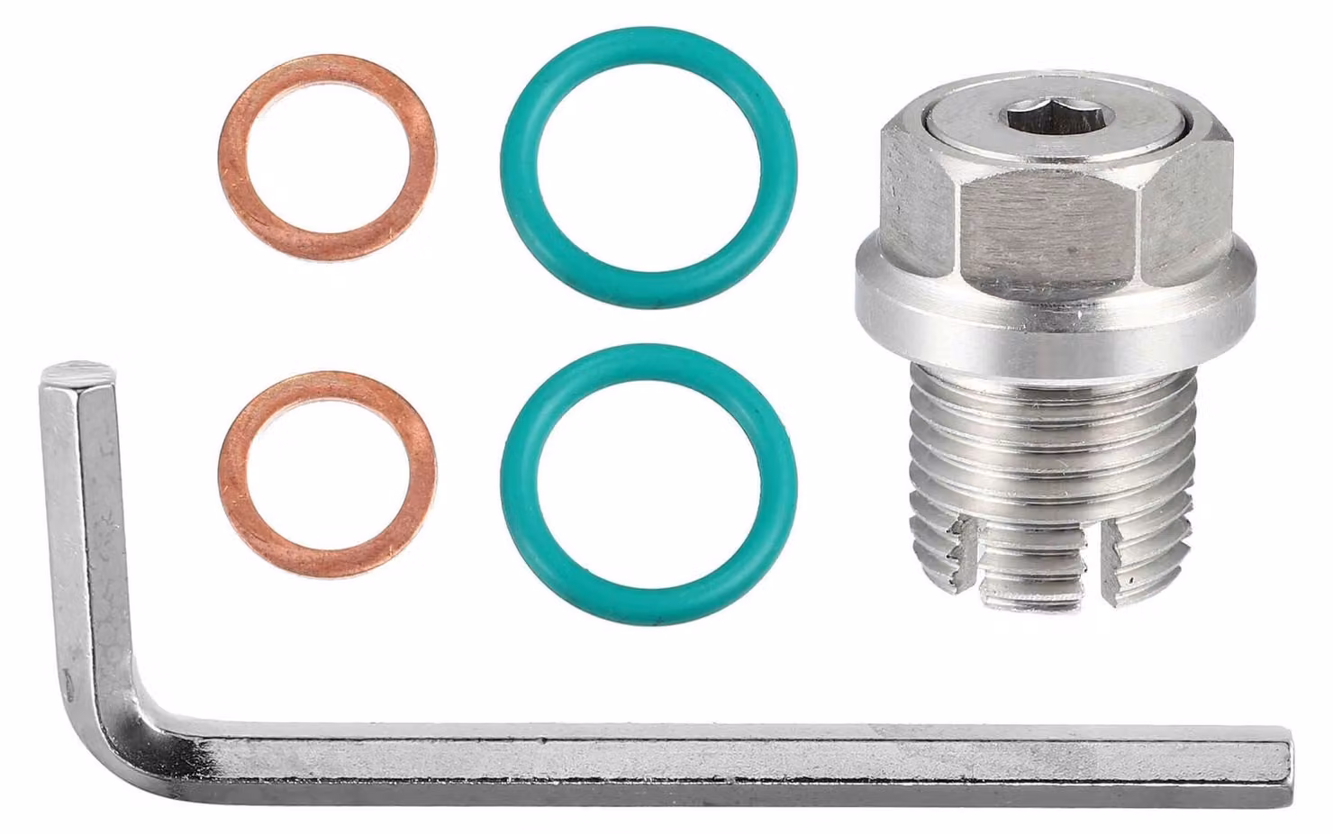 Omgoods - Tappo di scarico per olio - Sistema di riparazione a incastro - Acciaio inossidabile - Resistente all'usura - Facile installazione - Lunga durata - Tappo di scarico