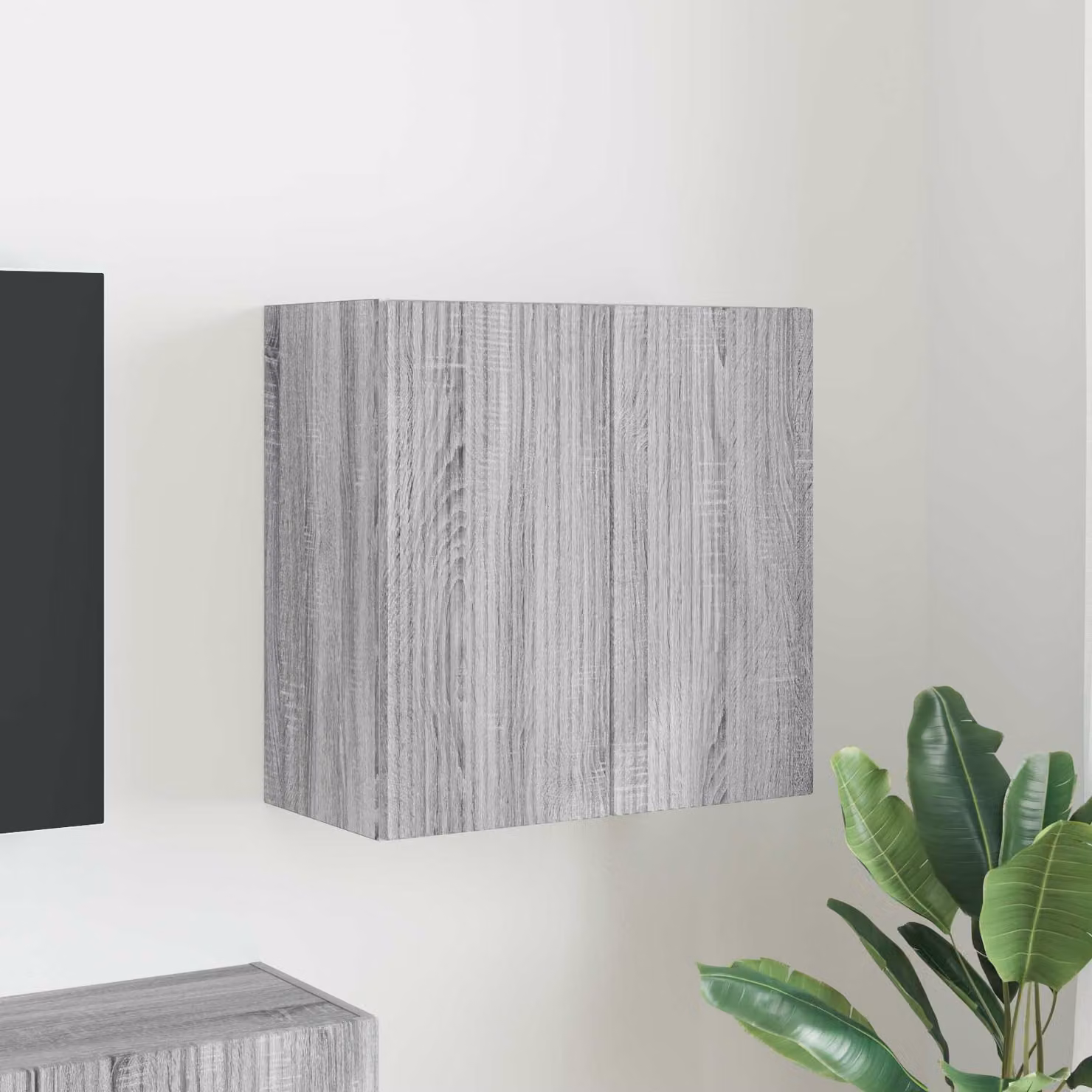 vidaXL Mobile TV da parete 59,5 x 31 x 60 cm Grigio Sonoma