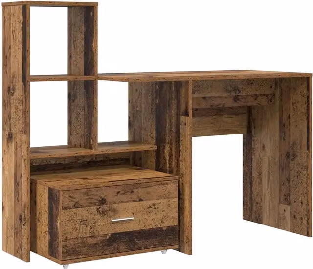 Scrivania | Tavolo da Ufficio Legno vecchio 131,5 x 50 x 106,5 cm Legno multistrato