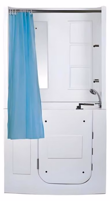 Dusch-Badekombination Duschbadewanne Multifunktionswanne Kombiwanne 110x68 cm