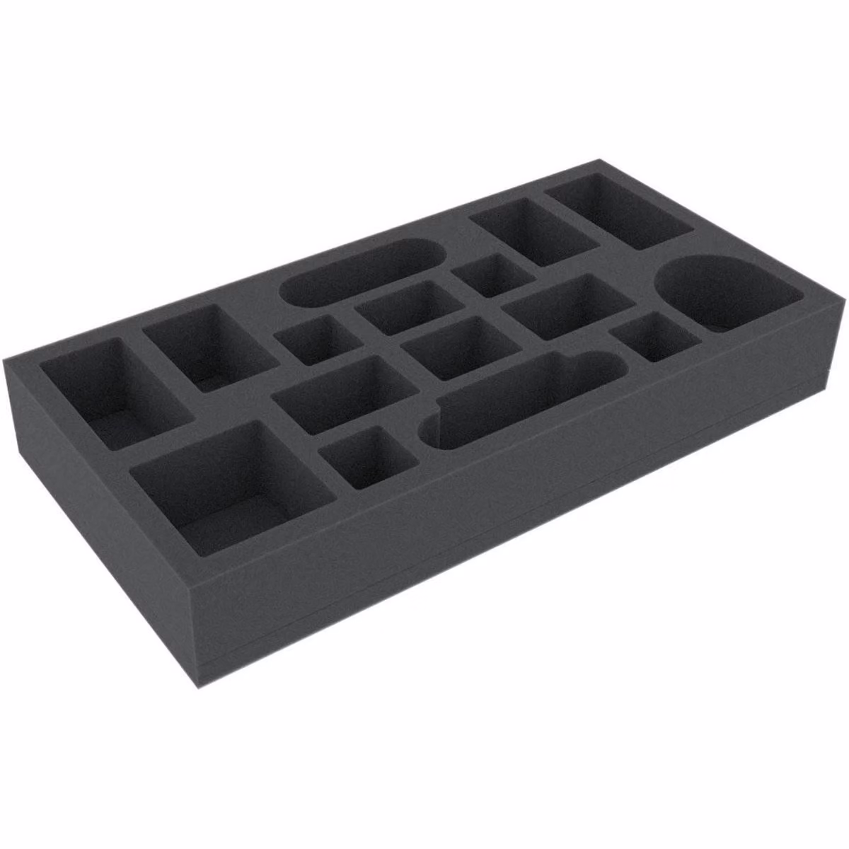 Inserto in schiuma con 16 scomparti, 300x150x45 mm, per giochi da tavolo