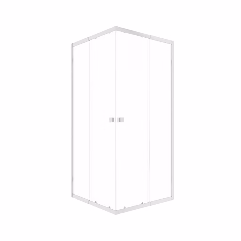 Cabina doccia 90x90 MARWELL Flexi 77-90x77-90-190 cm Doccia ad angolo con profili regolabili in alluminio di alta qualità in argento opaco Cabina doccia a battente