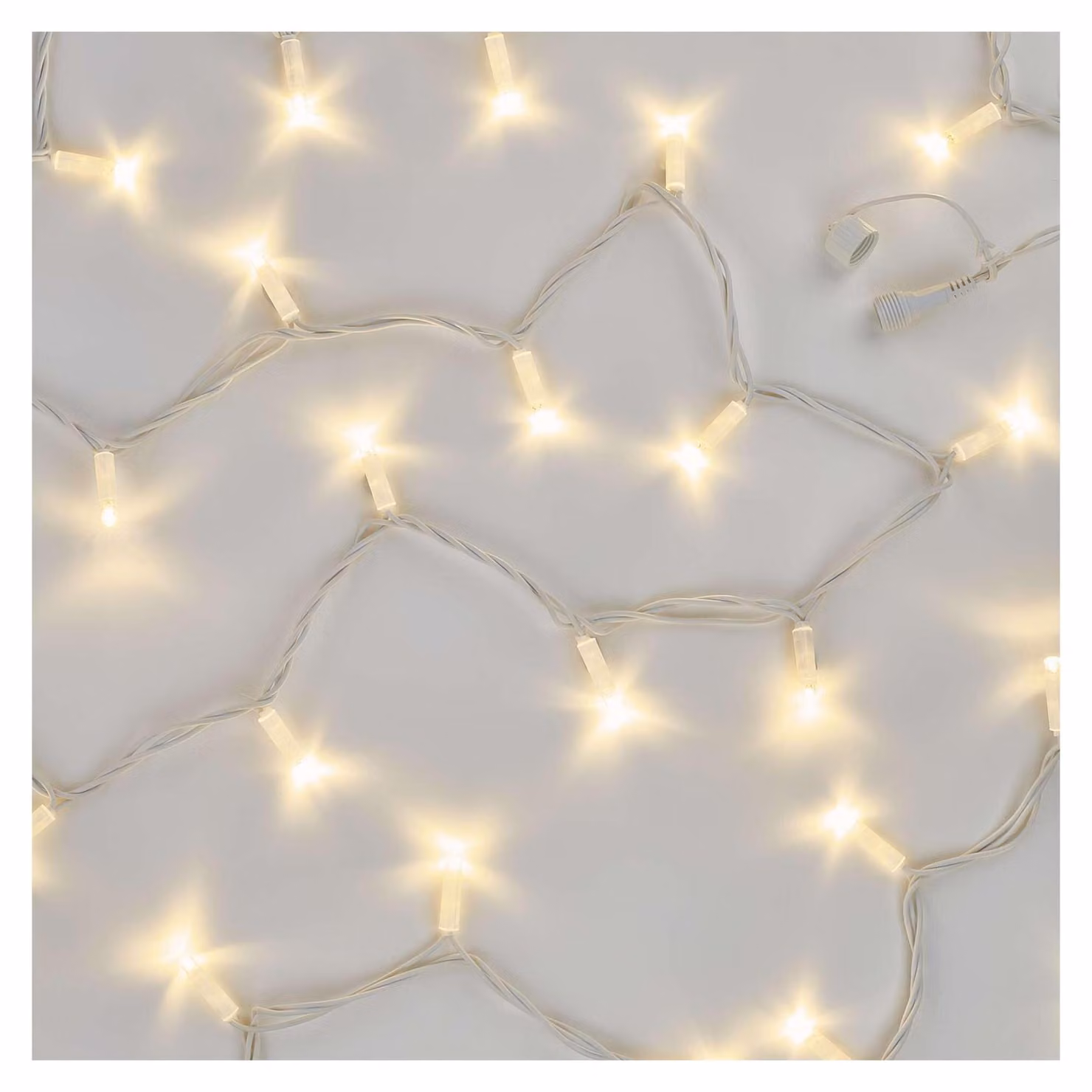 Catena luminosa da 5 metri, con 50 LED a luce calda, grado di protezione IP44, modello estendibile (serie C)