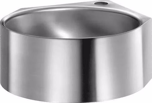 Delabie WT MINIMAL foro per rubinetto D35 centrale senza troppopieno acciaio inox 1.4301 sat.