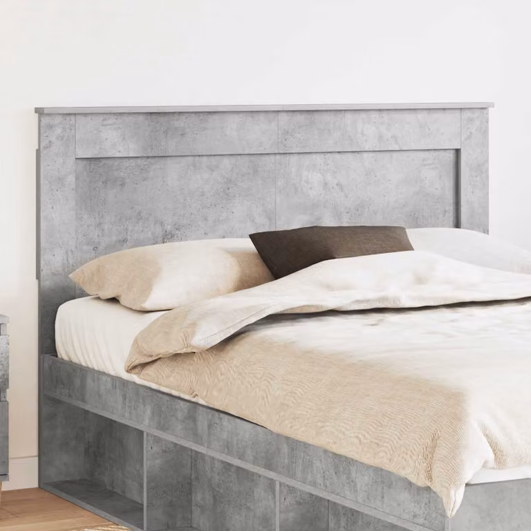 Testiera per letto moderna vidaXL in legno ingegnerizzato, colore grigio cemento