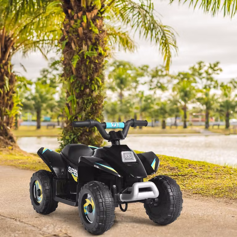Mini Quad ATV elettrico Costway per bambini con batteria 6V, colore Nero