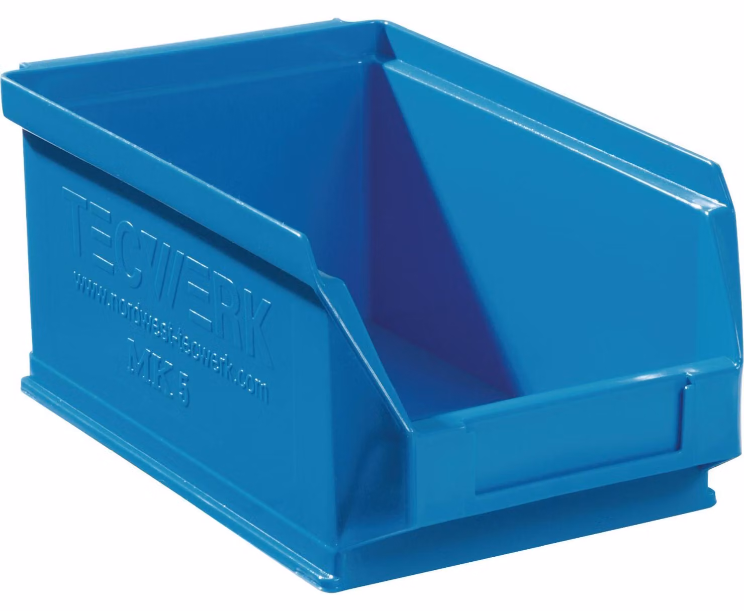 Contenitore aperto L160/140xL100xH75mm PE blu