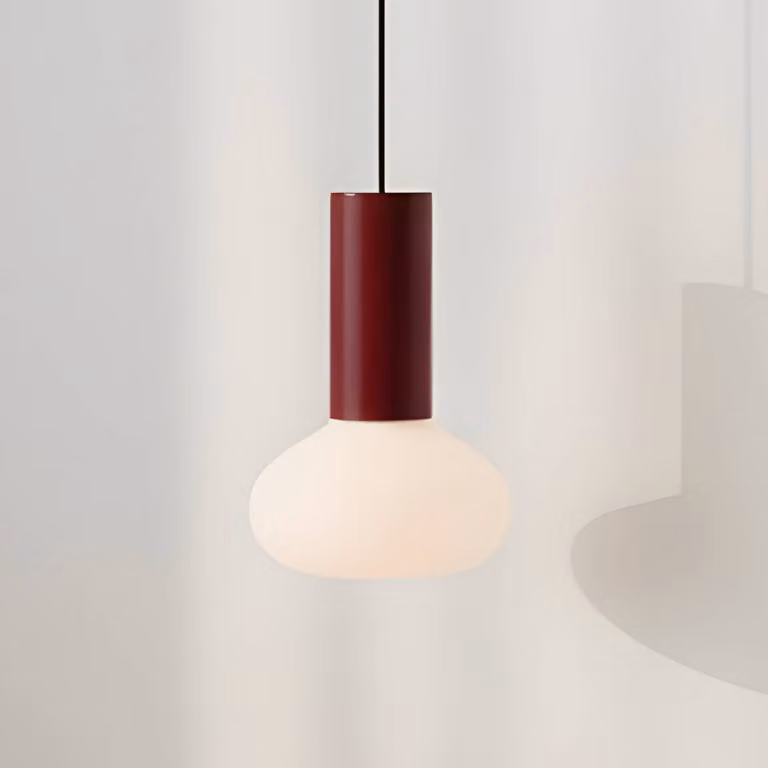 Lampada a sospensione in vetro Flo ALDEX, dimmerabile, Rosso, Soggiorno / Sala da pranzo, Metallo, Design, Lampada a sospensione