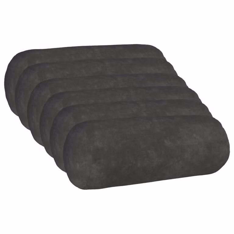 vidaXL Cuscino con cuscino HEERLEN 6 pz Antracite Fleece in microfibra