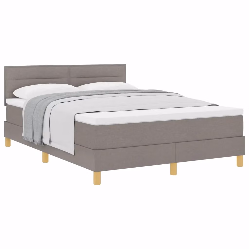 Letto ibrido con contenitore e cassetti vidaXL in tessuto beige e grigio L 160 cm x P 200 cm x H 280 cm – 2