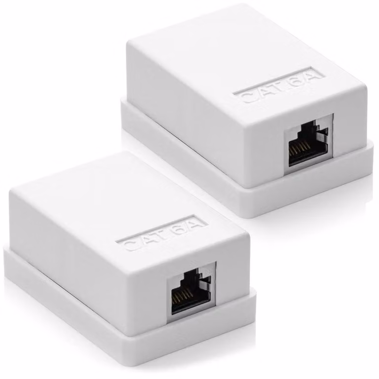 Presa di rete CAT6a da parete - 1x RJ45 - FTP schermata - 10 Gbit - Bianco