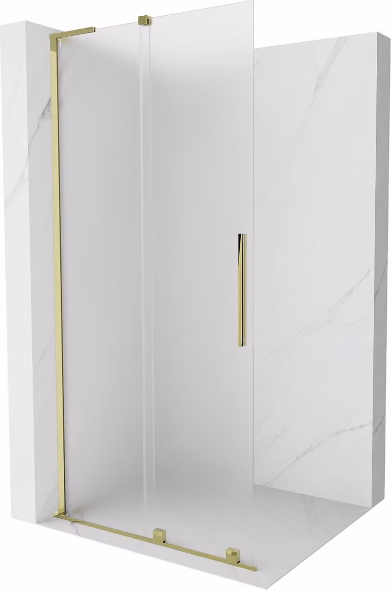Mexen Velar L pannello doccia scorrevole Walk-in 120 x 200 cm, frost 8 mm, oro - 871-120-003-33-50