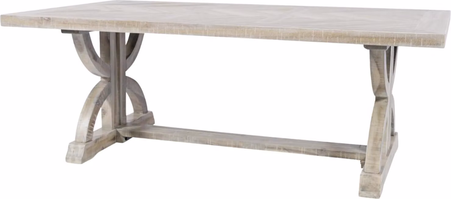 FURNLUX Tavolo da pranzo Avola Beige 127cm / Colore principale: Beige / Dimensioni: 127 x 47 x 71 cm