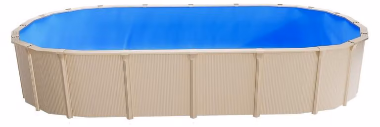Pellicola per piscina, sostitutiva, a forma ovale - 375 x 610 cm - 0,4 mm PVC - Blu - Per piscine fuori terra
