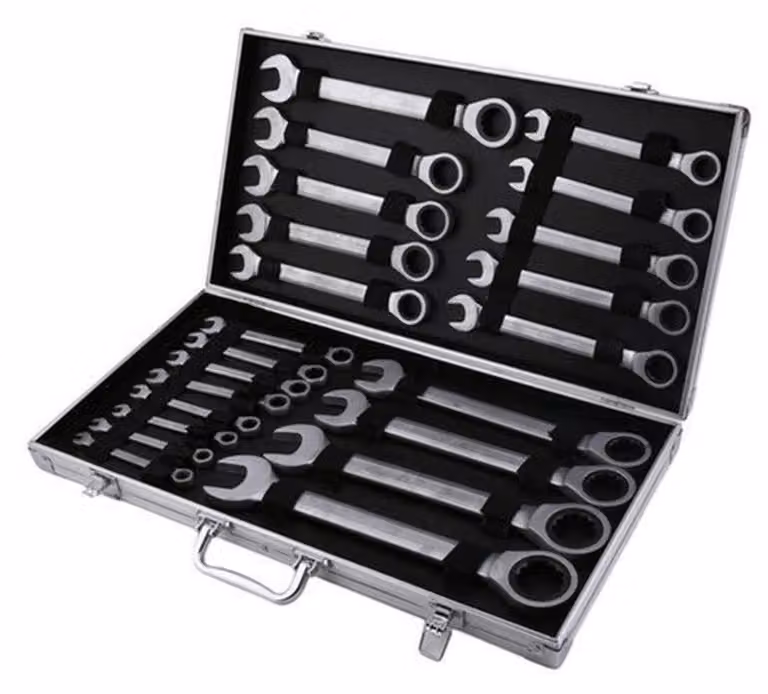 Set di chiavi a bussola con cricchetto, 22 pezzi, da 6 a 32 mm - Chiavi a bussola con cricchetto