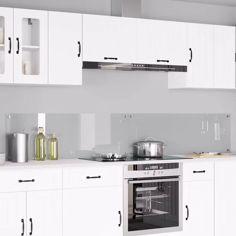 Set di 2 schienali da cucina vidaXL trasparenti, L 120 cm x P 40 cm