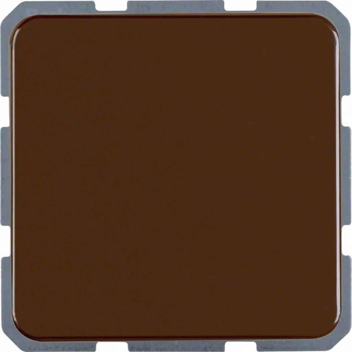 Berker 471601 Presa SCHUKO con coperchio ribaltabile, marrone lucido, da incasso, IP44