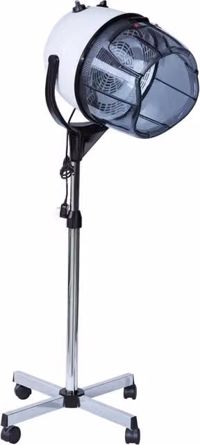 Casco Asciugacapelli Professionale ¨C Xylo ¨C 1180W, Altezza Regolabile 115-165cm, Timer 60 Min, Bianco