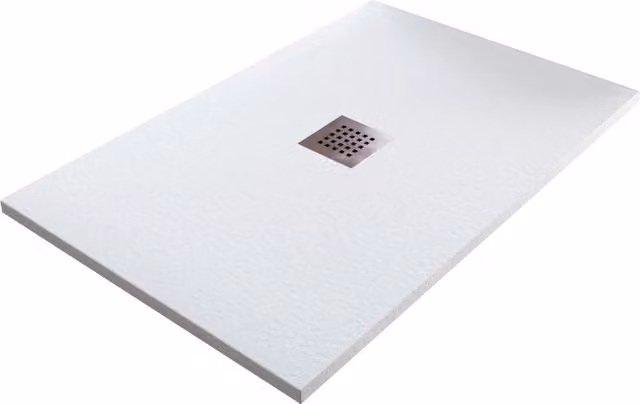 Piatto Doccia in Pietra 75x160 cm Bonussi Ardesia Stone Central Bianco