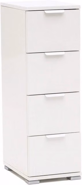 Cassettiera GIORDANOSHOP Bianca in MDF per camera da letto, L: 27 cm, P: 38 cm, H: 85 cm