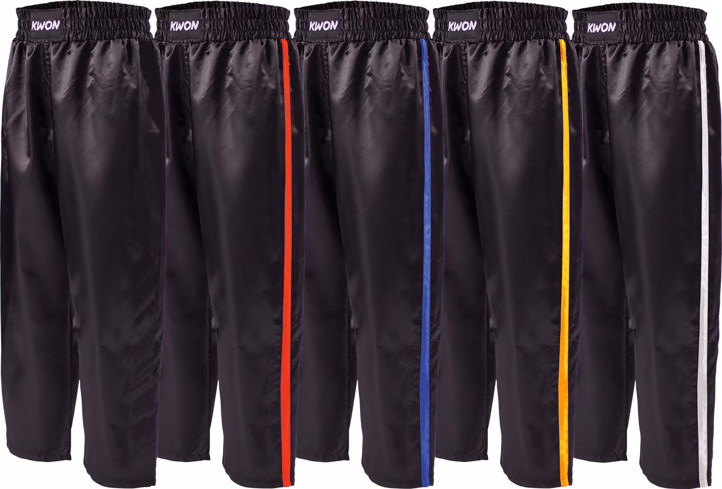 Pantaloni di raso nero/rosso 170