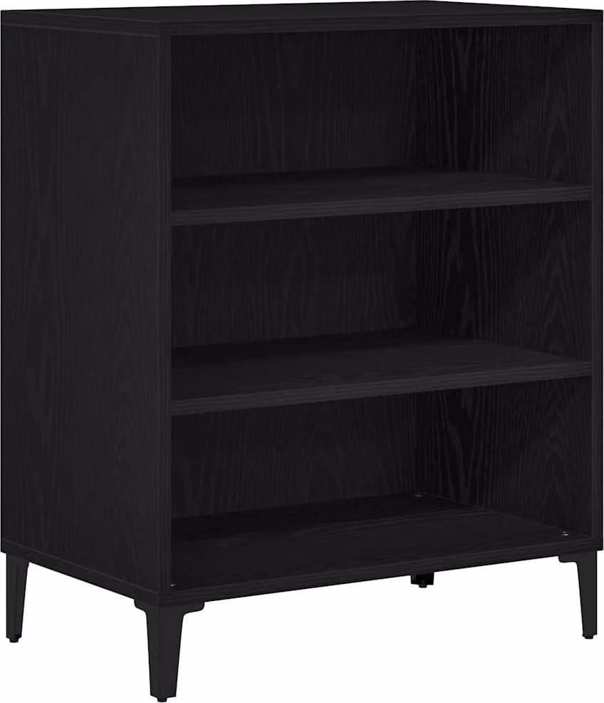 Credenza Rovere Nero 57 x 35 x 70 cm Legno multistrato