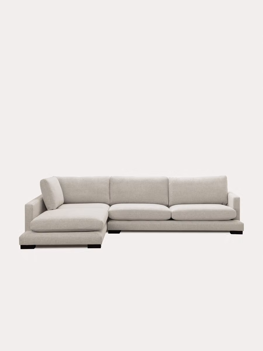 Chaise longue grande sinistra beige Kenay Home con struttura imbottita e design moderno per il tuo living – 2