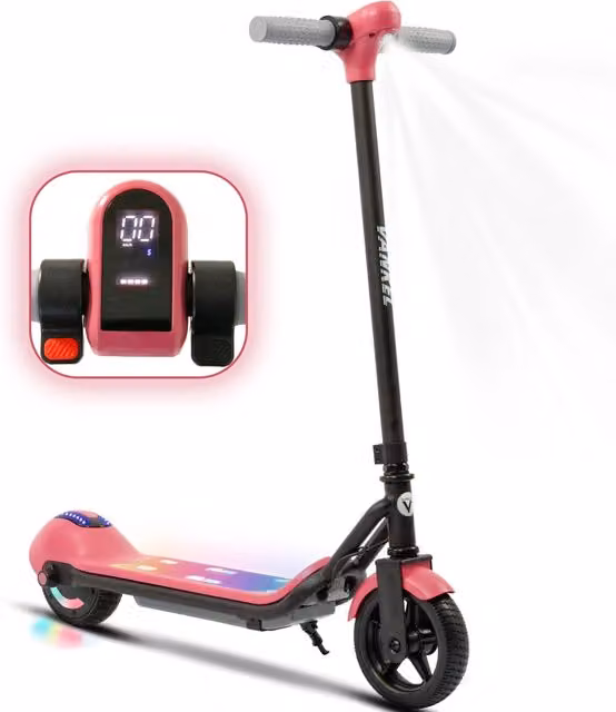 Monopattino Elettrico per Bambini da 6 Anni, 14 km/h, Autonomia 5-8 km, Freno Elettrico, Bluetooth e Luci Colorate