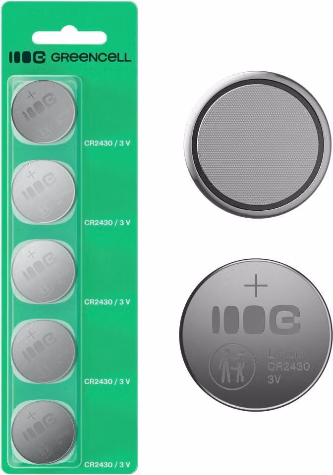 Green Cell Button battery 5x CR2430