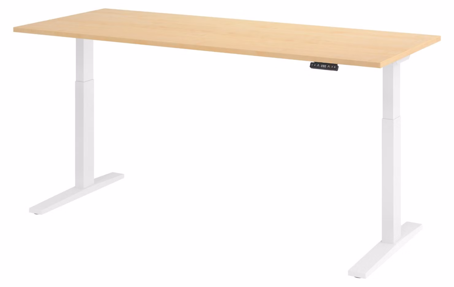 Scrivania elettrica bümö XMKA - Finitura: Noce, Struttura: Bianco, Dimensioni: 200 x 80 cm
