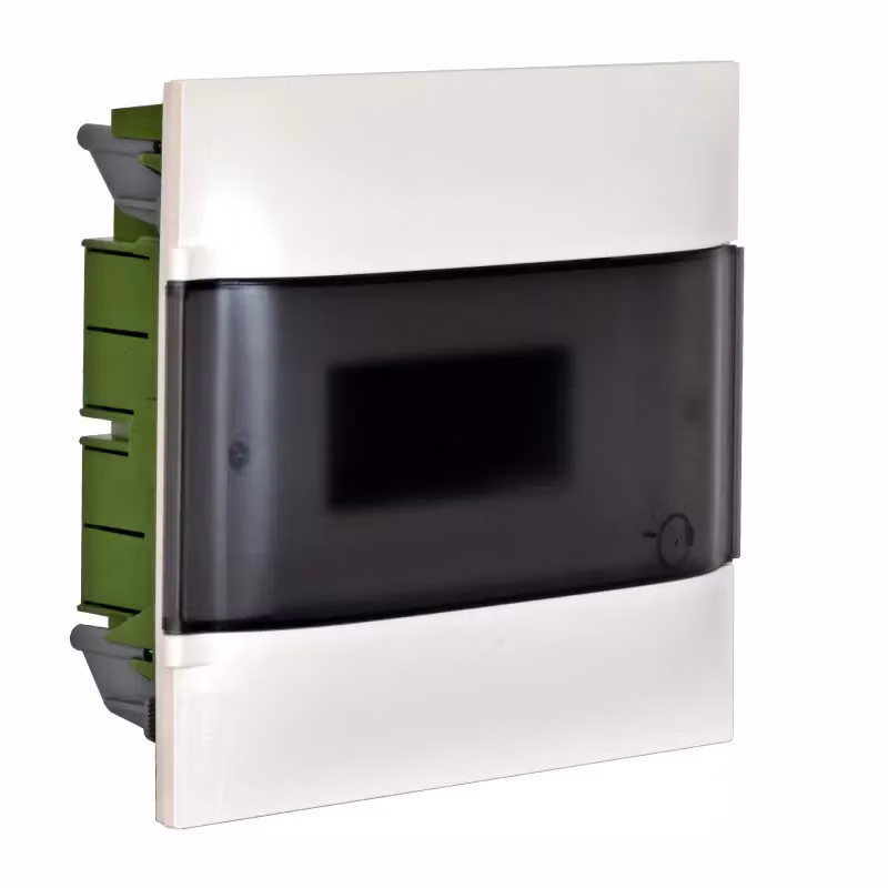 Distributore da incasso Legrand Praktibox S, con sportello in vetro fumé, bianco, 1x 12 moduli 135151