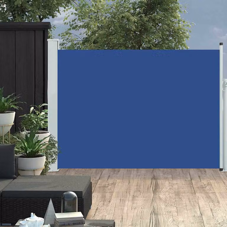 Maison Exclusive - Tenda da sole laterale estensibile, 117x514 cm, colore blu