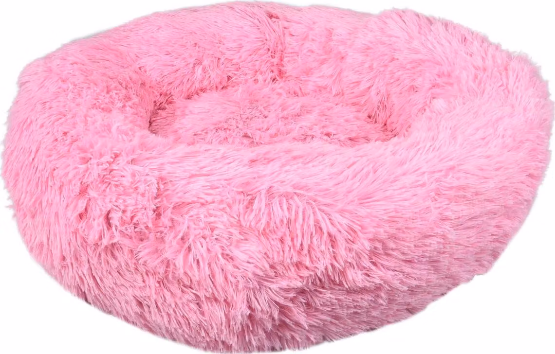 Cuccia per cani Flamingo, modello Krems rotondo, rosa fenicottero