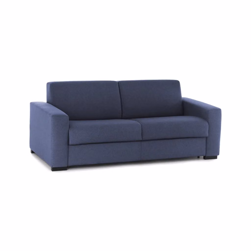 Divano Letto Asimi Talamo Italia, Divano 2 Posti con Funzione Letto e Coperture Rimovibili, Rivestimento in Tessuto Blu, L: 180 cm, P: 95 cm, H: 90 cm – 2