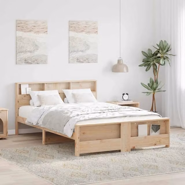 Struttura del letto-Giroletto Marrone 140 x 200 cm Legno multistrato 329824