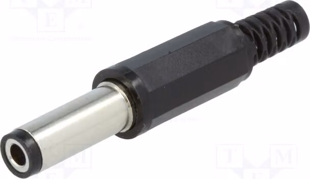 1 connettore femmina 5,5/2,5 mm per alimentazione CC, modello XNES/J 250, colore nero