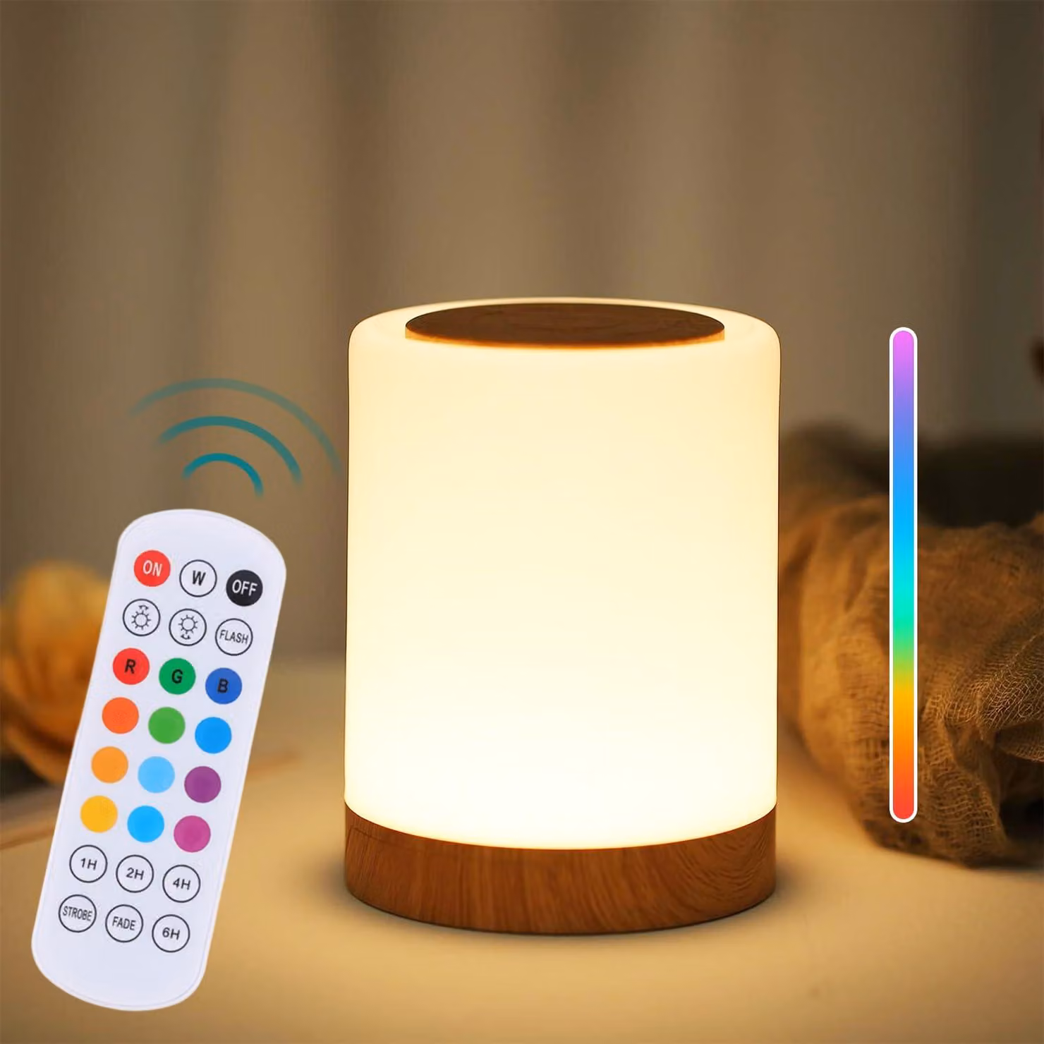 Luce notturna a LED, con intensità regolabile, 13 colori, alimentazione USB, telecomando e timer