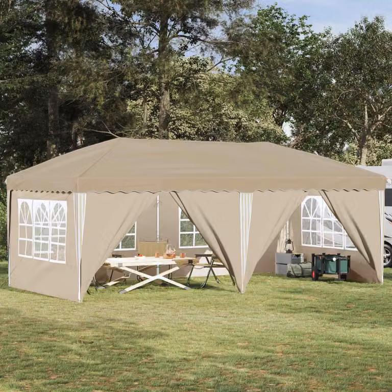 Maison Exclusive - Tenda da festa pop-up 575 x 288 x 245 cm color crema