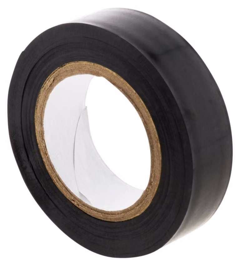 Rotolo di nastro adesivo nero, 15 mm x 10 metri
