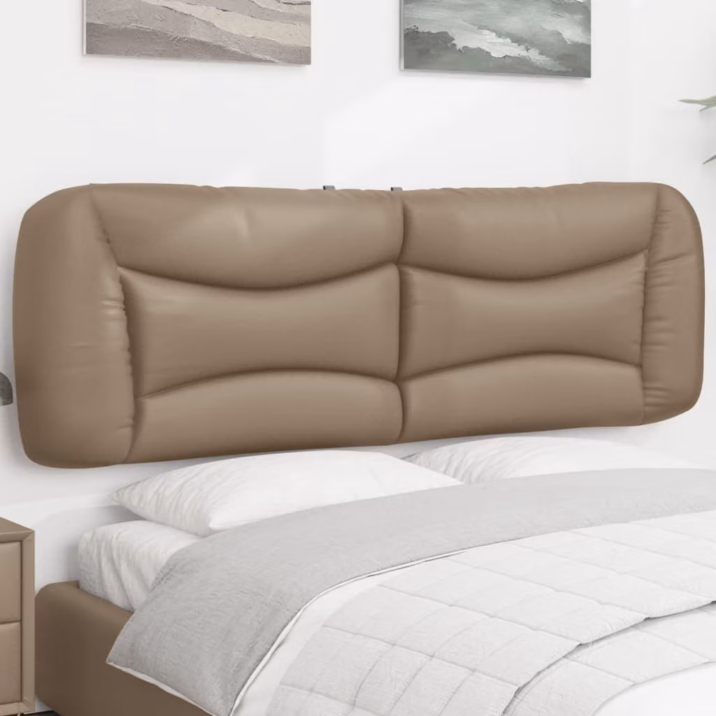 Testiera per letto imbottita vidaXL Hvar in similpelle color beige, montaggio a parete, L: 170 cm