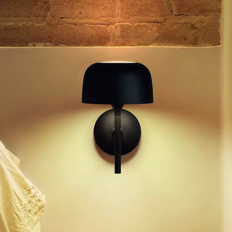Bover Applique da parete a LED Bol, dimmerabile, Nero, Soggiorno / Sala da pranzo, Alluminio, Design, Applique a LED