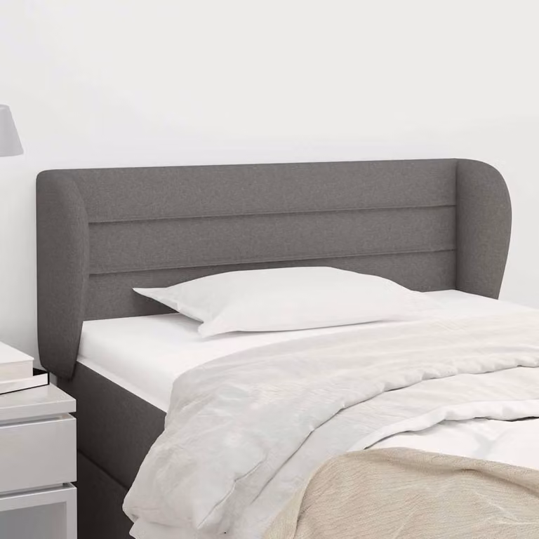 Testiera ad orecchio vidaXL in tessuto grigio scuro L: 103 cm, P: 23 cm, H: 78-88 cm