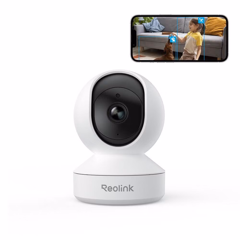 Telecamera di sorveglianza per interni Reolink 2K 4MP PT WiFi, copertura a 360°, rilevamento persone/animali, visione notturna, facile configurazione, audio a 2 vie
