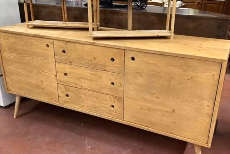 Madia credenza in abete spazzolato naturale Mobili 2G L: 185 cm, P: 50 cm, H: 84 cm – 2